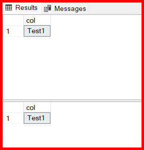 Picture showing the data inserted into table1 and table2